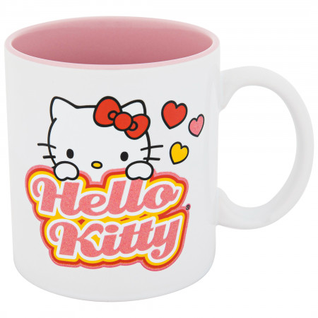 Hello Kitty Glitter Hearts 20oz Ceramic Mug